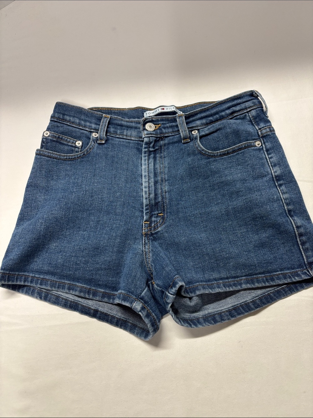 Tommy Hilfiger Mid Wash Blue Denim Jean Shorts
